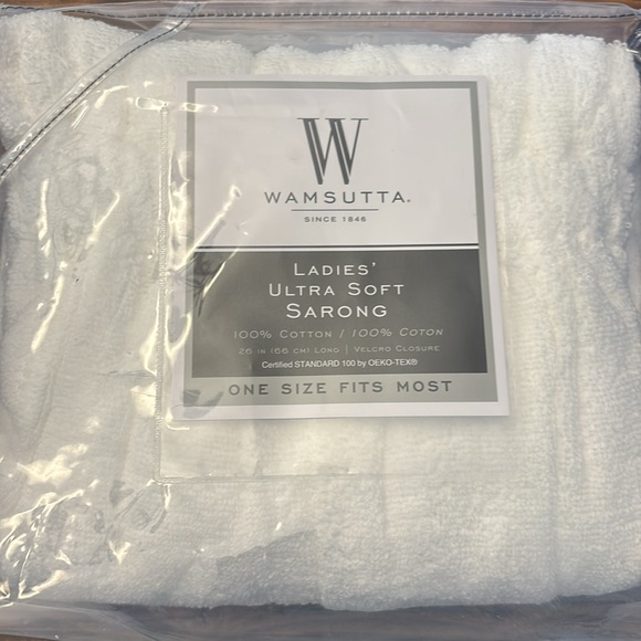 Terry cloth sarong white NWT - Picture 2 of 2